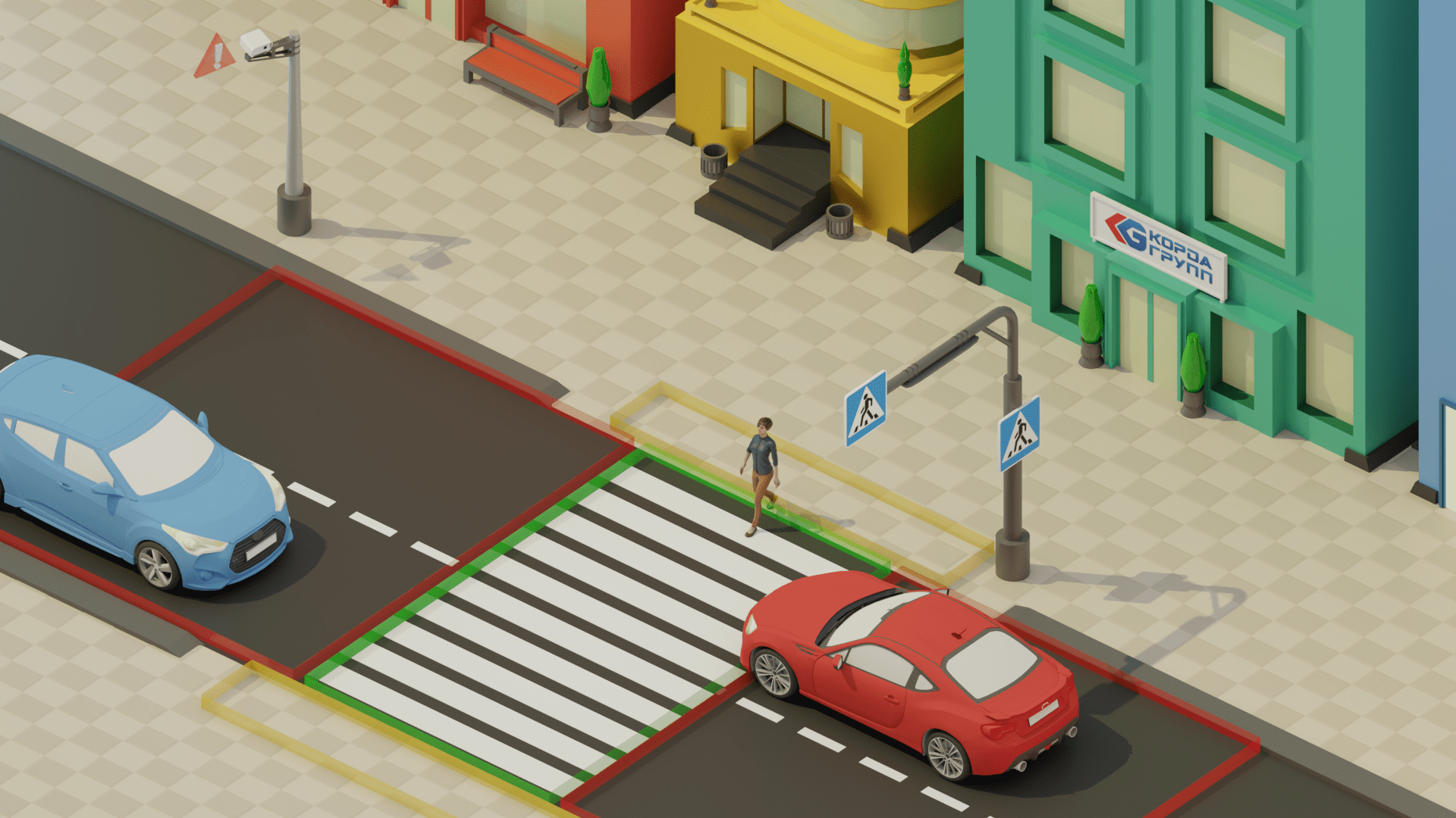 Unregulated pedestrian crossings